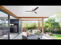 ホテル用ライト付きの52インチフラッシュマウントLED天井扇風機