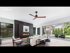 52インチ無垢材シーリングファン 静音DCモーター モダンデザイン リビングルームと寝室用