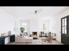 2 in 1 LED シーリングファン 48インチ プラスチックブレードファンライト 静音モーター 寝室とリビングルームに最適