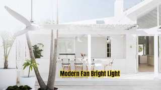 52 インチ ホワイト モダンなシーリング ファン ライト付き