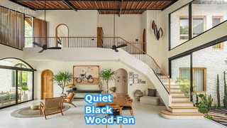 52 インチ ブラックウッド シーリング ファン 静かな DC モーター