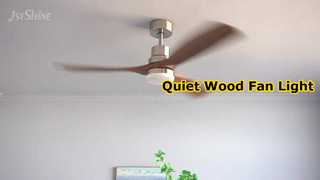 ライト付き静かな木製シーリングファン
