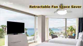 36 インチ格納式シーリングファン LED ライト