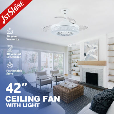 購入 アンティークスタイル LED 天井扇風機 高速 ホワイト リモコン付き 引き下げ可能な刃 オンライン製造