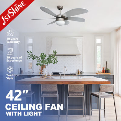 購入 シンプルホーム 6 MDF ブレイド リモコンとAC/DCモーター付きの銀色天井扇風機 オンライン製造