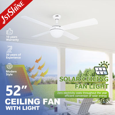 購入 LED 太陽光天井扇風機 省エネ DCモーター 6速 白 Mdf ブレード オンライン製造
