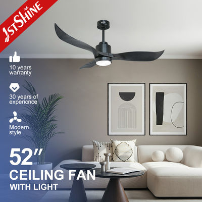 購入 ランプボディ素材 メタル 52インチ 黒 3ABS ブレード DC 35W LEDライト付き シンプル 飾り付け 天井扇風機 オンライン製造