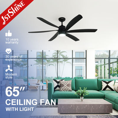 購入 65インチ リモート LED 天井扇風機 大きい 大気体積 黒 プラスチック ブレイド DC モーター オンライン製造