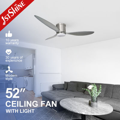 購入 52インチ フラッシュマウント3 ABSブレード ディムブル LED 天井扇風機 オンライン製造