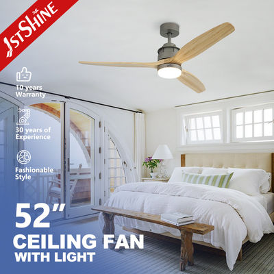 購入 52インチBldc リモート LED 天井扇風機 3 天然固木刃 オンライン製造