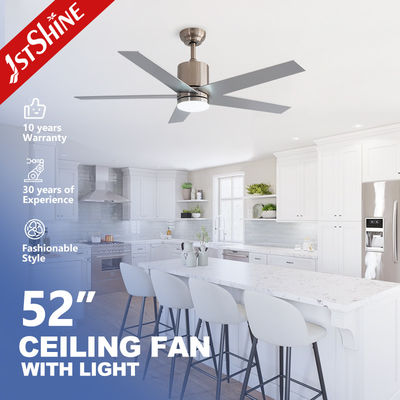 購入 サテンニッケル 5 MDF ブレード DC モーター付き モダン LED 天井扇風機 オンライン製造