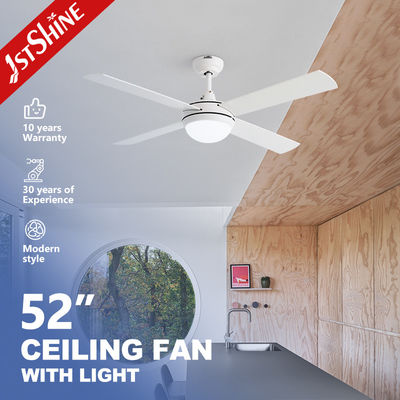 購入 Modern White Ceiling Fan With Lamp Light 3-Speed AC Motor オンライン製造