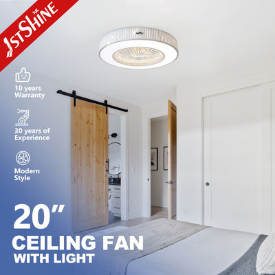 1stshine LED 天井扇風機 現代のデザイン ABS ブレードとフラッシュマウント 10年モーター