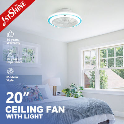 小さな20インチフラッシュマウント LED 天井扇風機 ライトと色温 3000-6500K