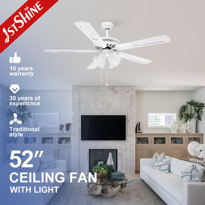 52インチ132cm 飾り付け式 吊り下げチェーン 天井扇風機 ランプと5本の刃 1stshine OEM