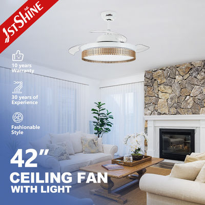 5 スピード 3 色 LED ライト 付き モダン 引き込み 可能な 天井 扇風機