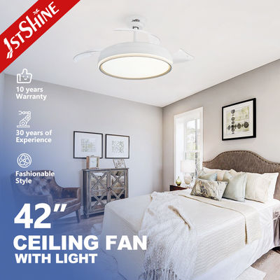 良い値段 コンテンポラリーデザイン 6速 LED シーリングファン 隠し羽根付き 42インチ 省スペース オンライン