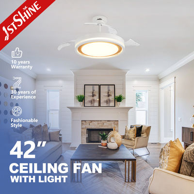 良い値段 標準風 モダン様式 LED 天井風扇 隠し刃とPC刃 白色 オンライン