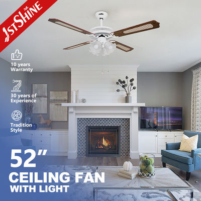 良い値段 52インチ ホワイト 装飾 天井扇風機 冷却空気のライト機能と近代的なデザインスタイル オンライン