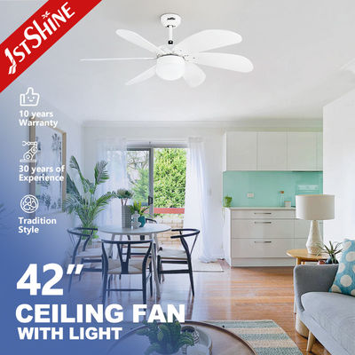 42インチLEDライト DCモーター天井扇風機 リモコン付き 6 MDFブレード 6 スピード選択