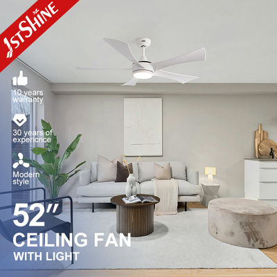 5 刃 白 ABS 刃 天井扇風機 LED 照明付き 52' 天井扇風機 ライト付き