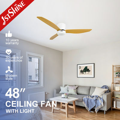 1stshine LED 天井扇風機 低天井 DC モーター 3色ブレード 水転送印刷