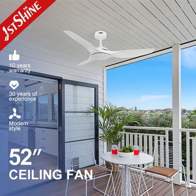 良い値段 スマートリモコン 天井扇風機 52 インチ スマート・モダン・ホームのためのホワイト・プラスチック・ブレード オンライン