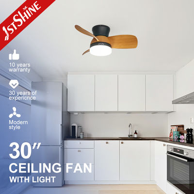 装飾 静かな DC モーター フラッシュ マウント ライト付き 小型の LED 天井扇風機