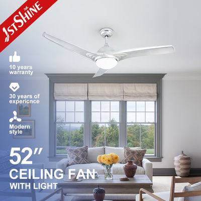 60±5W シルバー色 52インチ 天井扇風機 ライトとリモコン