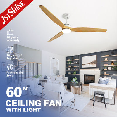 60インチLED天井扇風機 固木刃 調節可能 LEDライト 静かなDCモーター