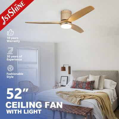 52 インチ マシッドウッドブレード AC モーター LED 天井扇風機 家庭用オフィス装飾用