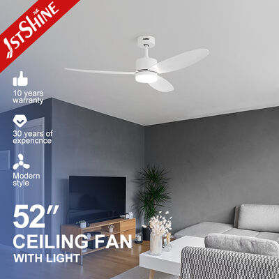 52インチディム可能なLED天井扇風機 DCモーターと現代空間のための3色のLEDライト